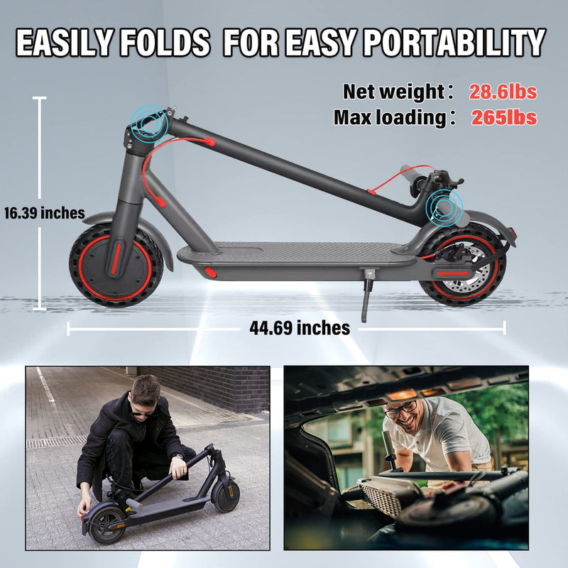 Adults Electric-Scooter with 350W Motor Up to 19 Mph & 19-21 Miles Long Range, Foldable Commuter-Scooter with LED Display