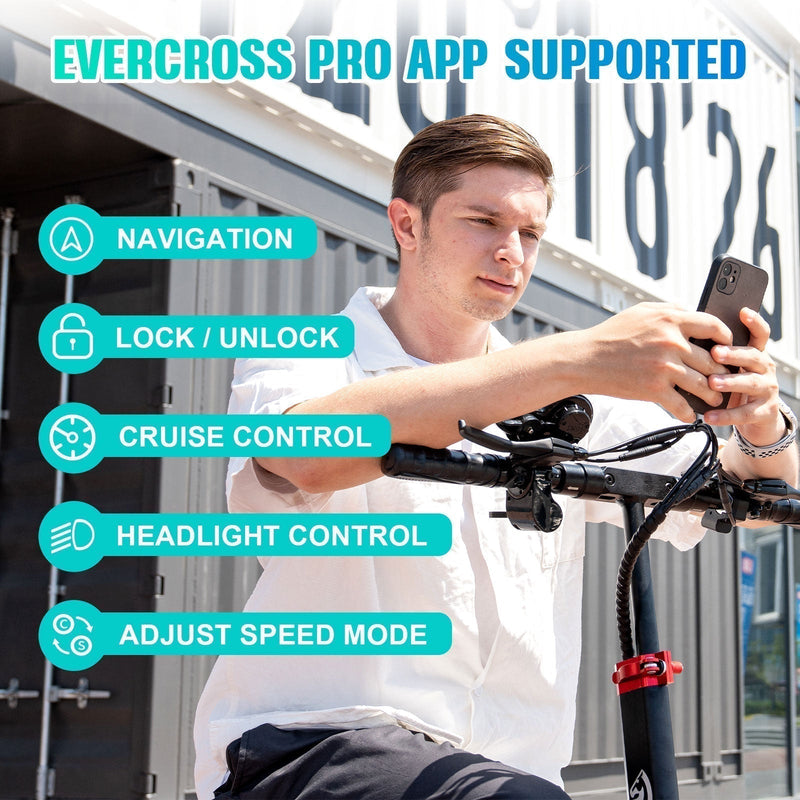 EVERCROSS H7 Electric Scooter, 10" Solid Tires & 800W Motor