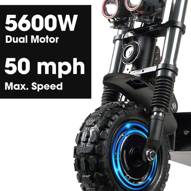 Electric-Scooter for Adults Max Speed 50 MPH 60V5600W High Power Dual Motor,Up to 60Miles Range Battery